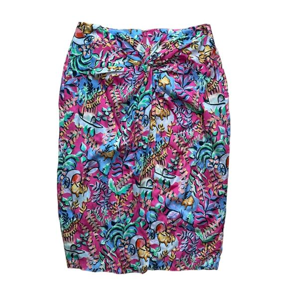 J. Mclaughlin Blakely Tropical Floral Pencil Skirt Size 6 - Picture 4 of 12